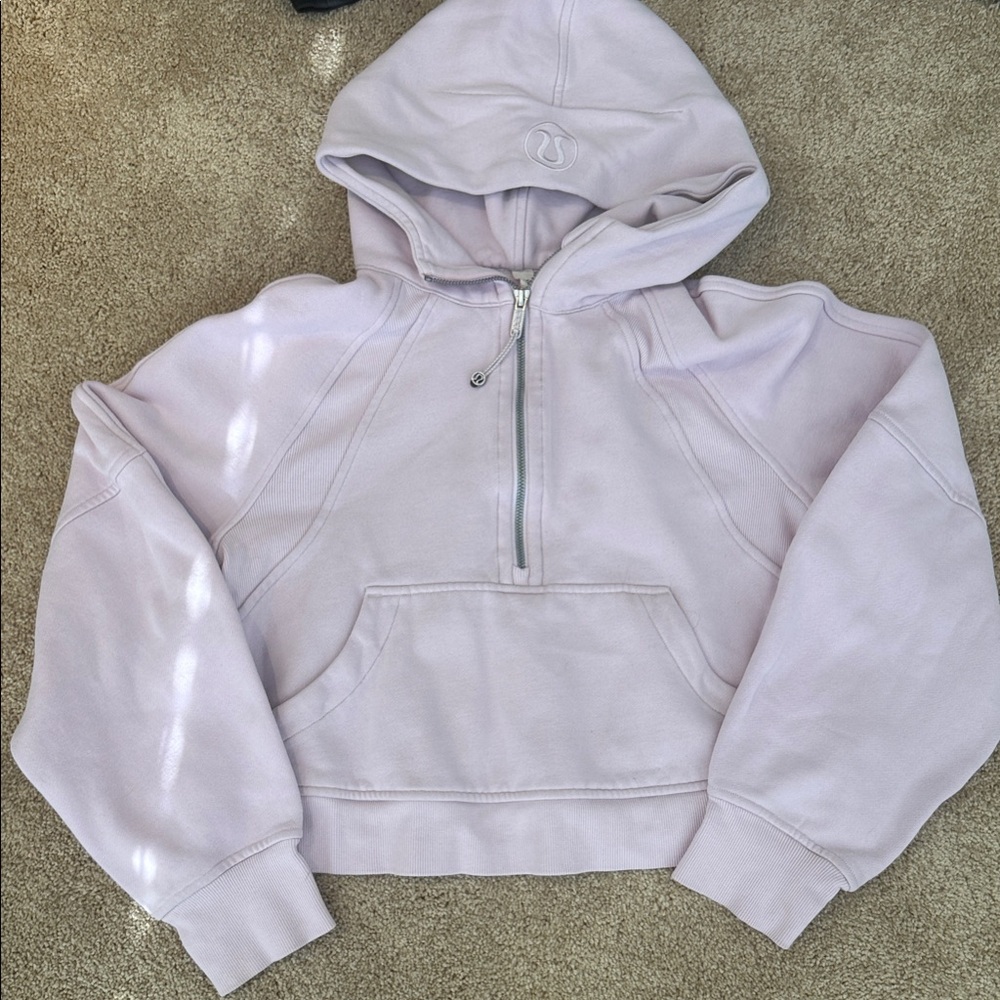 lululemon Light Pink XS/S scuba crop hoodie